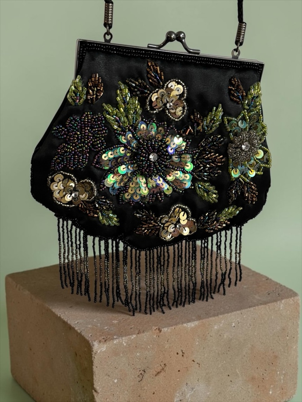 Lancôme hand-beaded vintage mini purse Super Cute